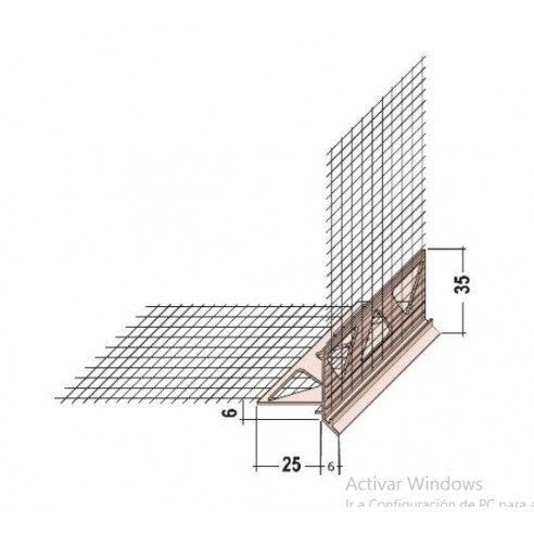 Webertherm perfil goteron caja x 25 unid.