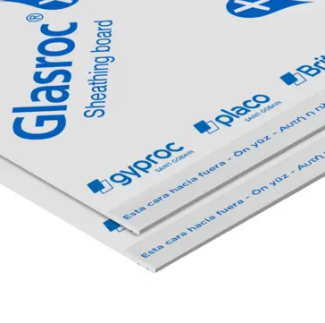Placo glasroc x placa exterior junta invisible 12.5 mm (1.20x2.40) (50)